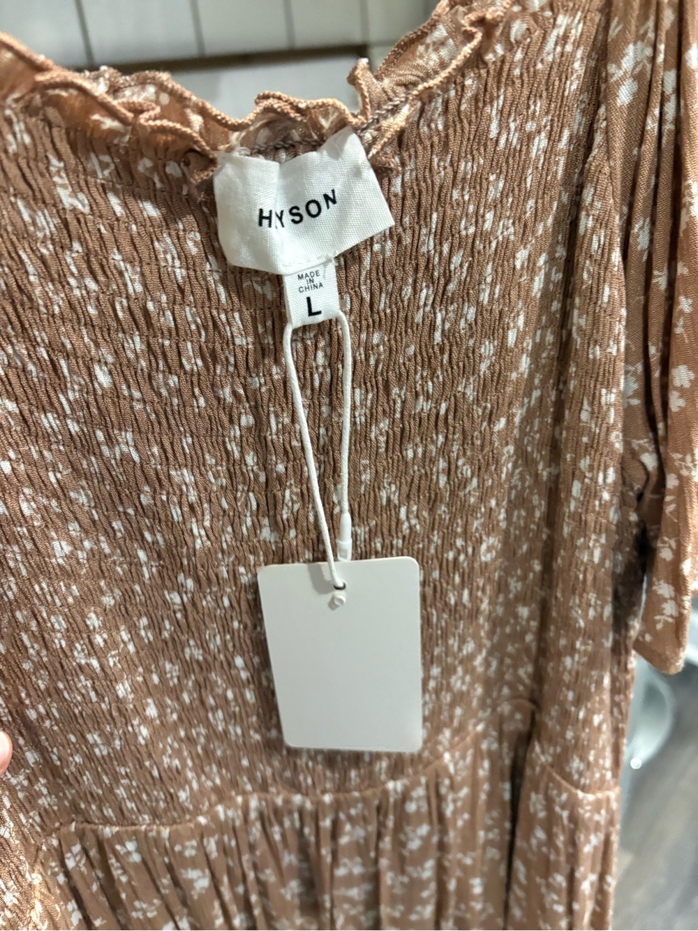 Boho Floral Maxi Dress in Taupe - Picture 4 of 8